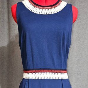 Novelty Trim Fit And Flare Dress